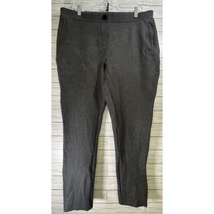 Betabrand Women's Sz 2XL Long Pants‎ Gray Chevron Print Pull On Zipper Hems Yoga